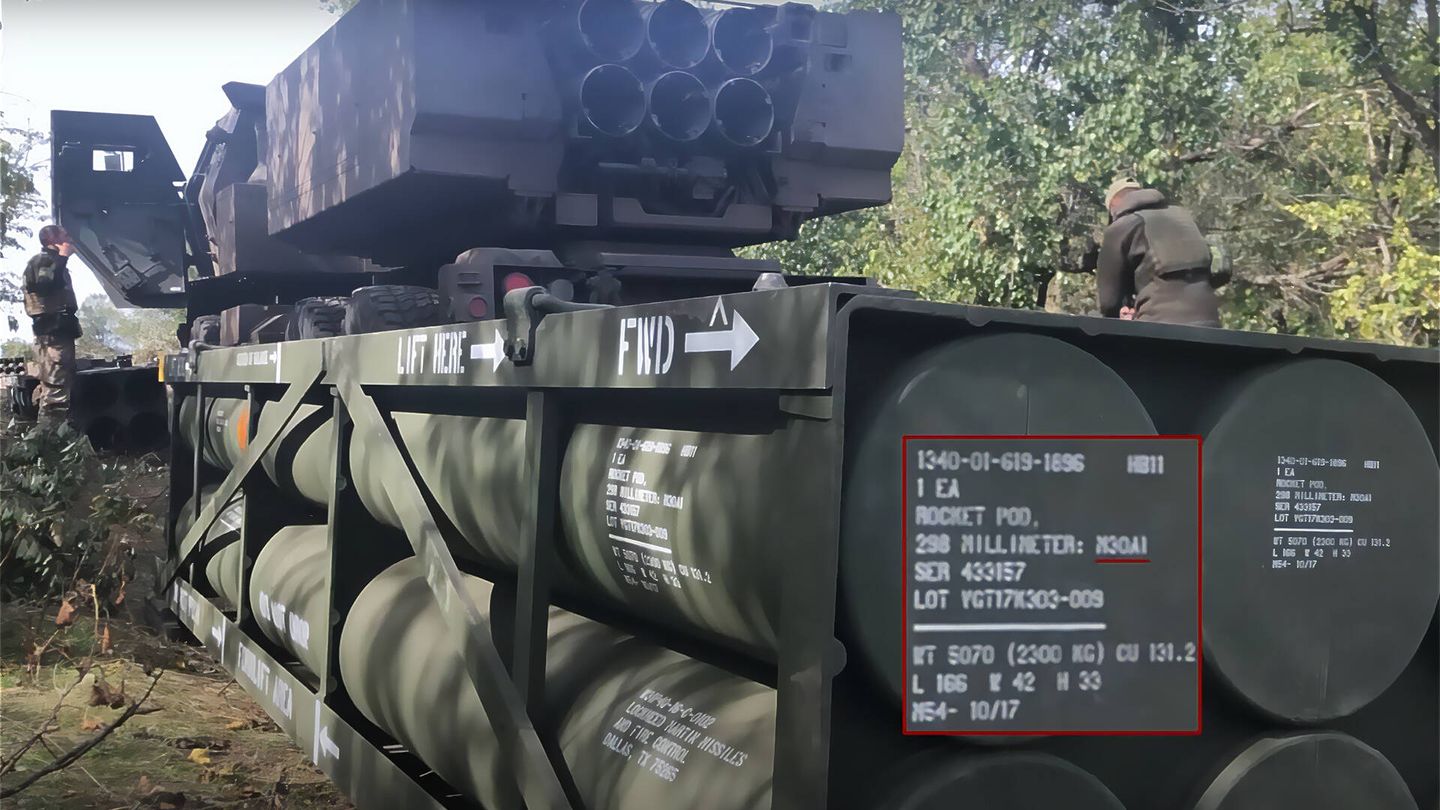 Una imagen de los nuevos misiles  M30A1 que han llegado a Ucrania. (Ukraine Weapons Tracker)