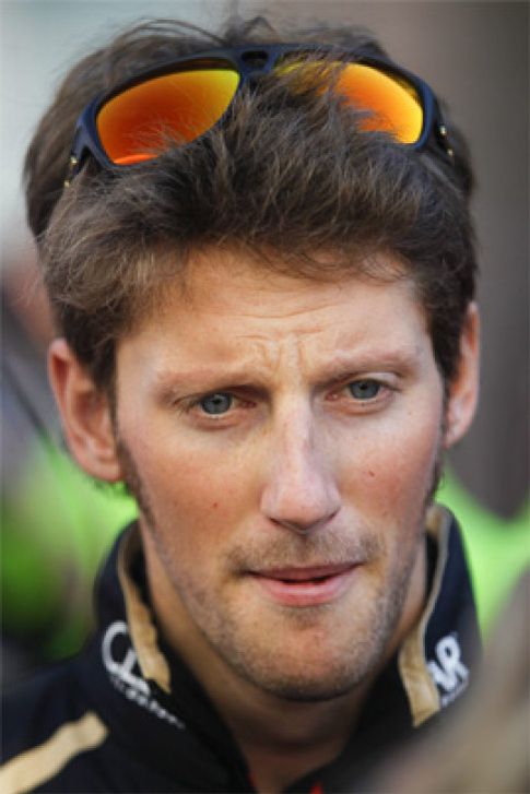 Foto: Romain Grosjean,  una trucha entre pirañas