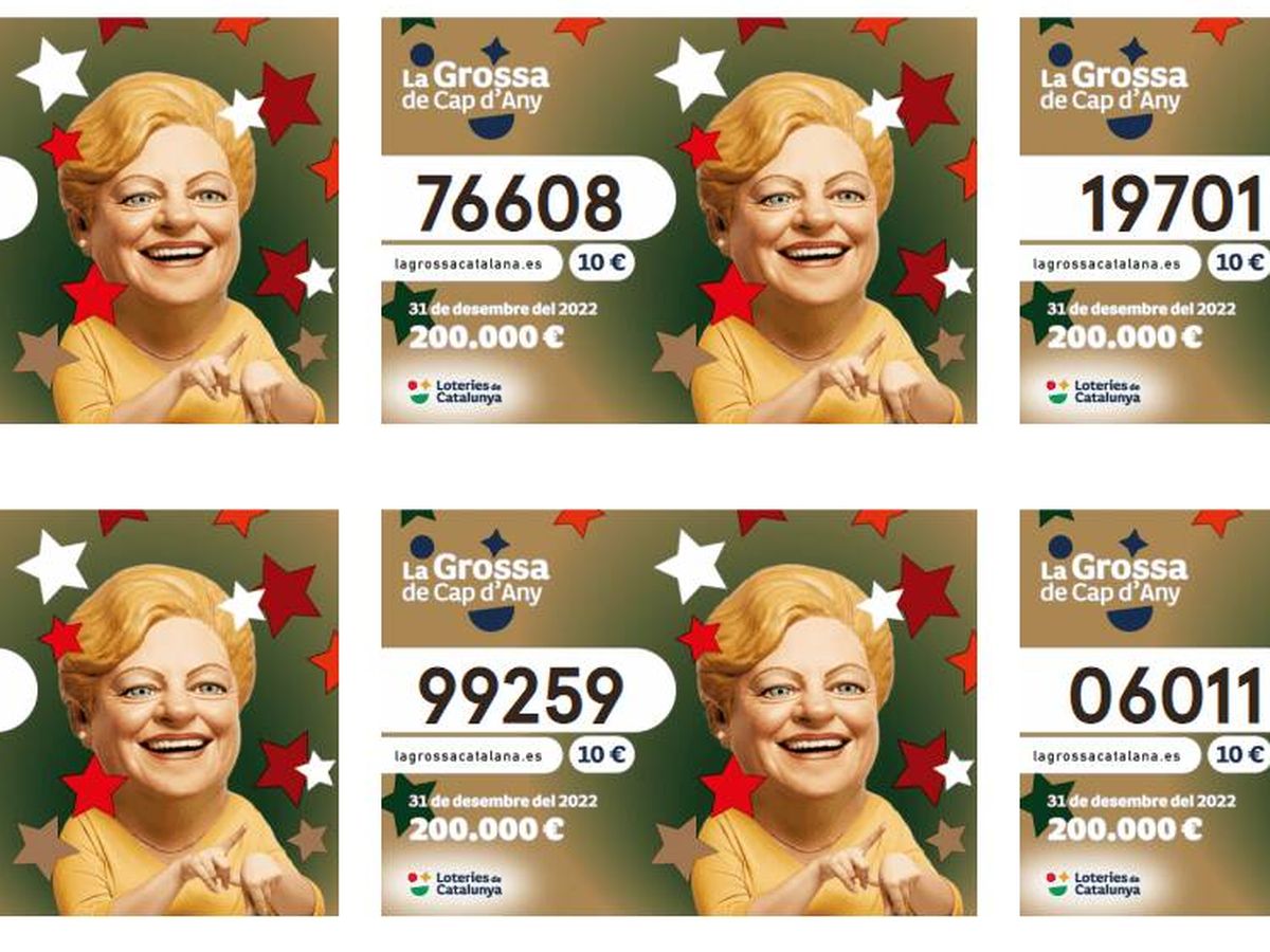 Foto: Billetes de la "Grossa" de Navidad 2022 (Loterías de Cataluña)