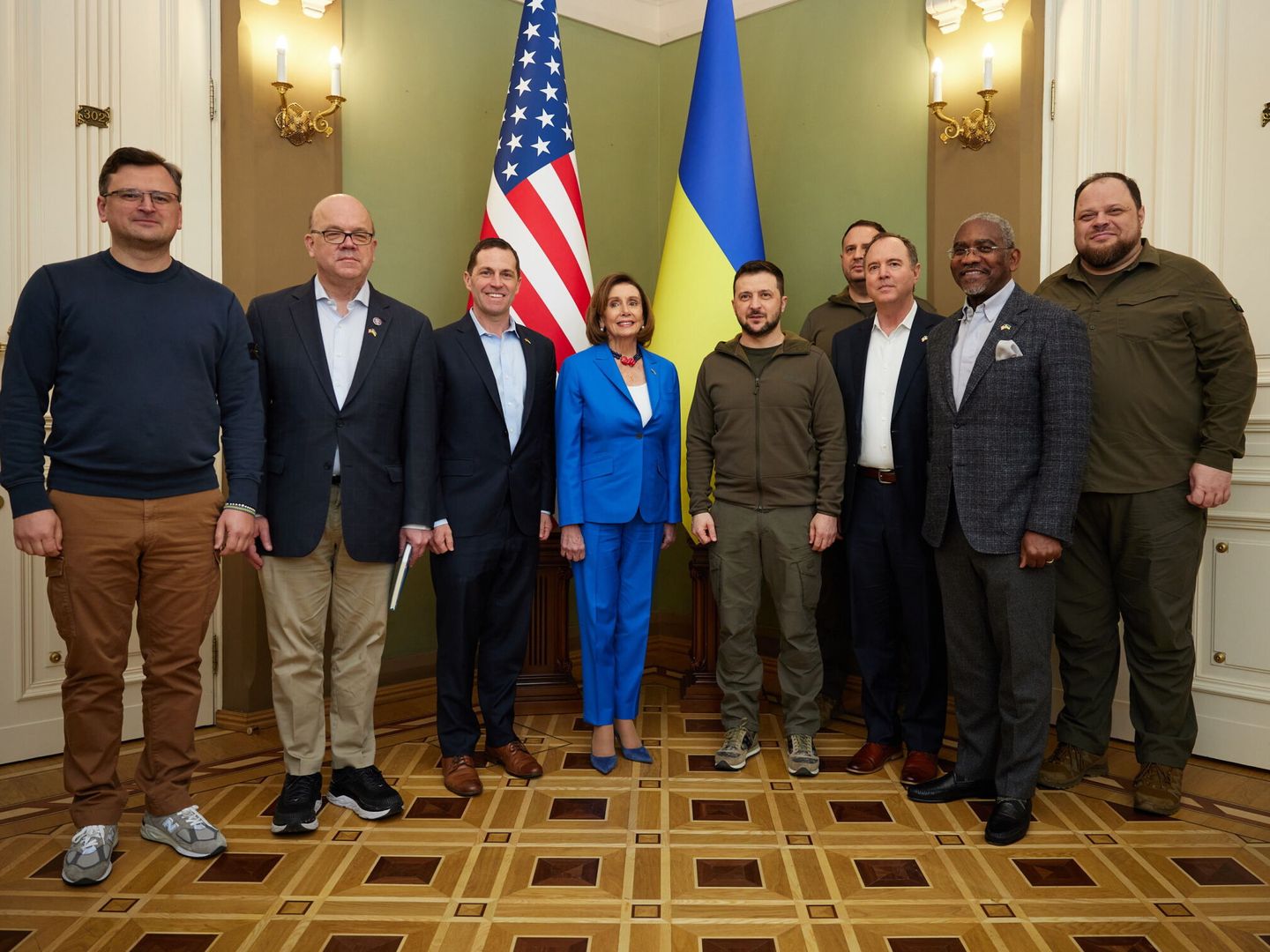 Visita de Nancy Pelosi a Kiev (Ucrania) para verse con Volodimir Zelenski. (EFE)
