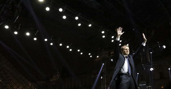 Foto: El presidente electo de Francia, Emmanuel Macron, celebra este domingo su victoria. (Reuters)