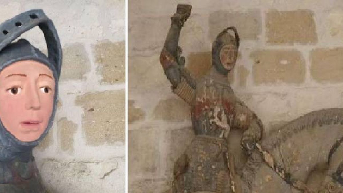La restauración de una escultura de San Jorge del siglo XVI, el nuevo 'Ecce Homo'