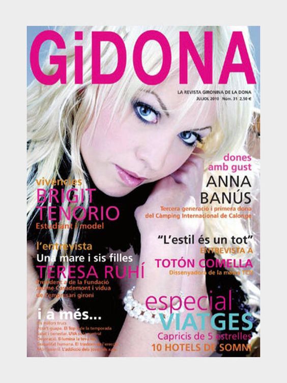 Brigit Tenorio, en la portada de la revista 'Gidona'.