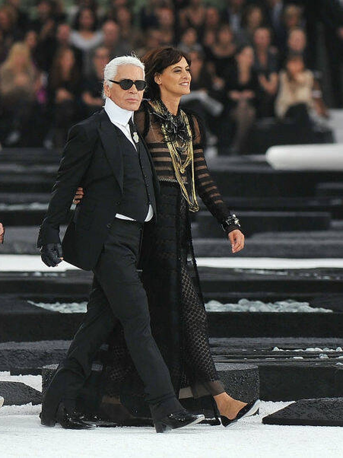 Ines de la Fressange, en el desfile de Chanel de 2011. (Getty Images)
