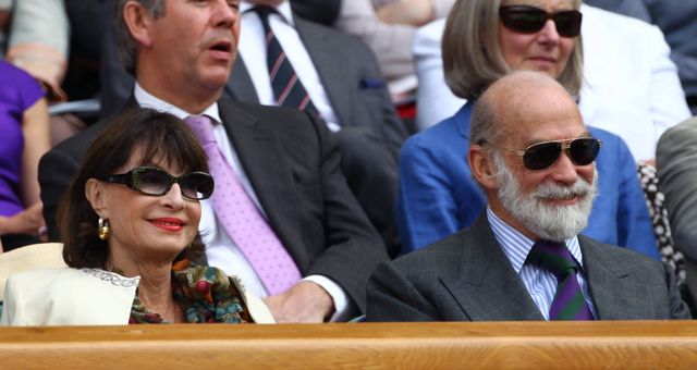 Michael de Kent, con Isabel de Yugoslavia en Wimbledon. (Getty)
