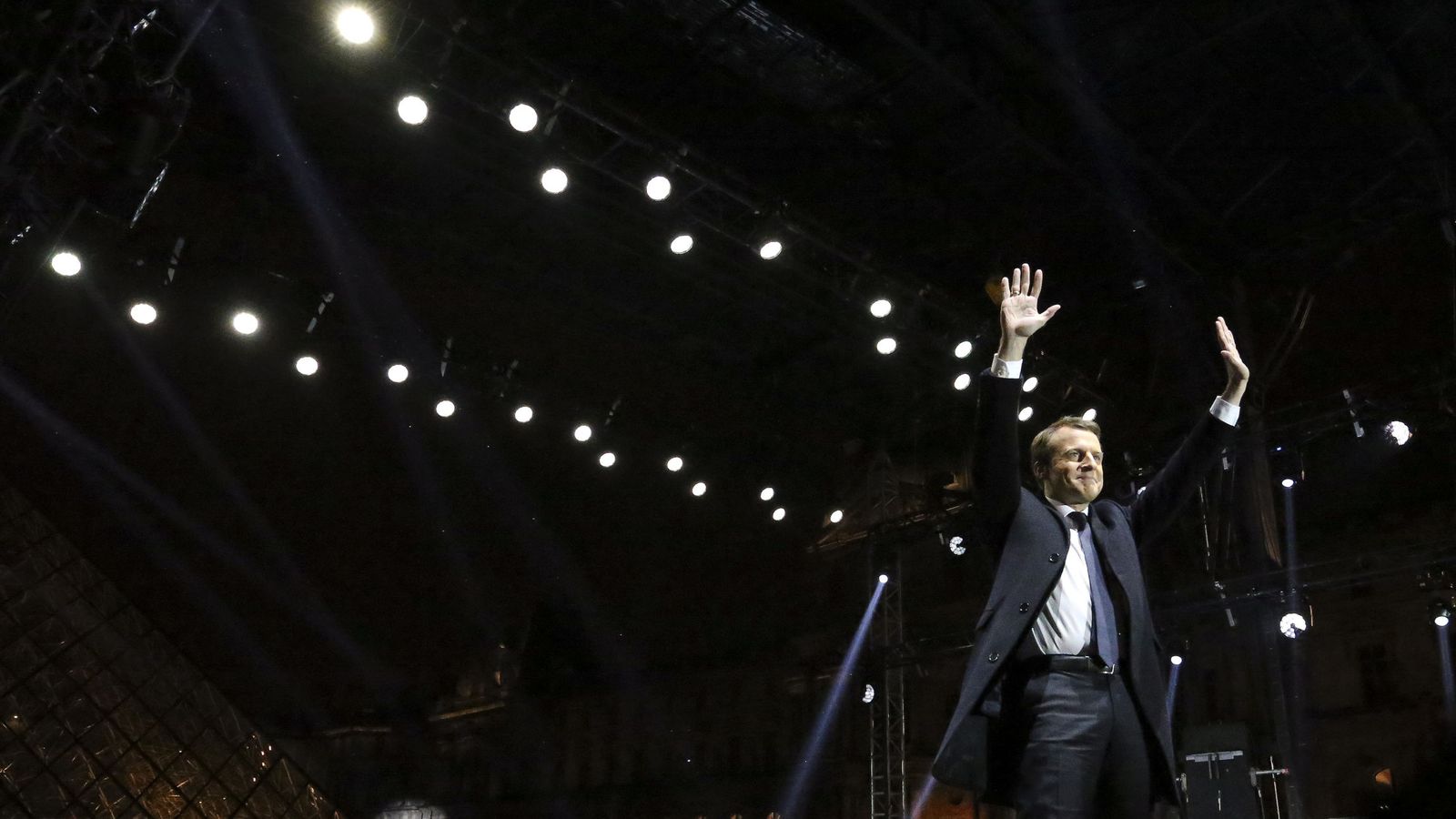 Foto: El presidente electo de Francia, Emmanuel Macron, celebra este domingo su victoria. (Reuters)