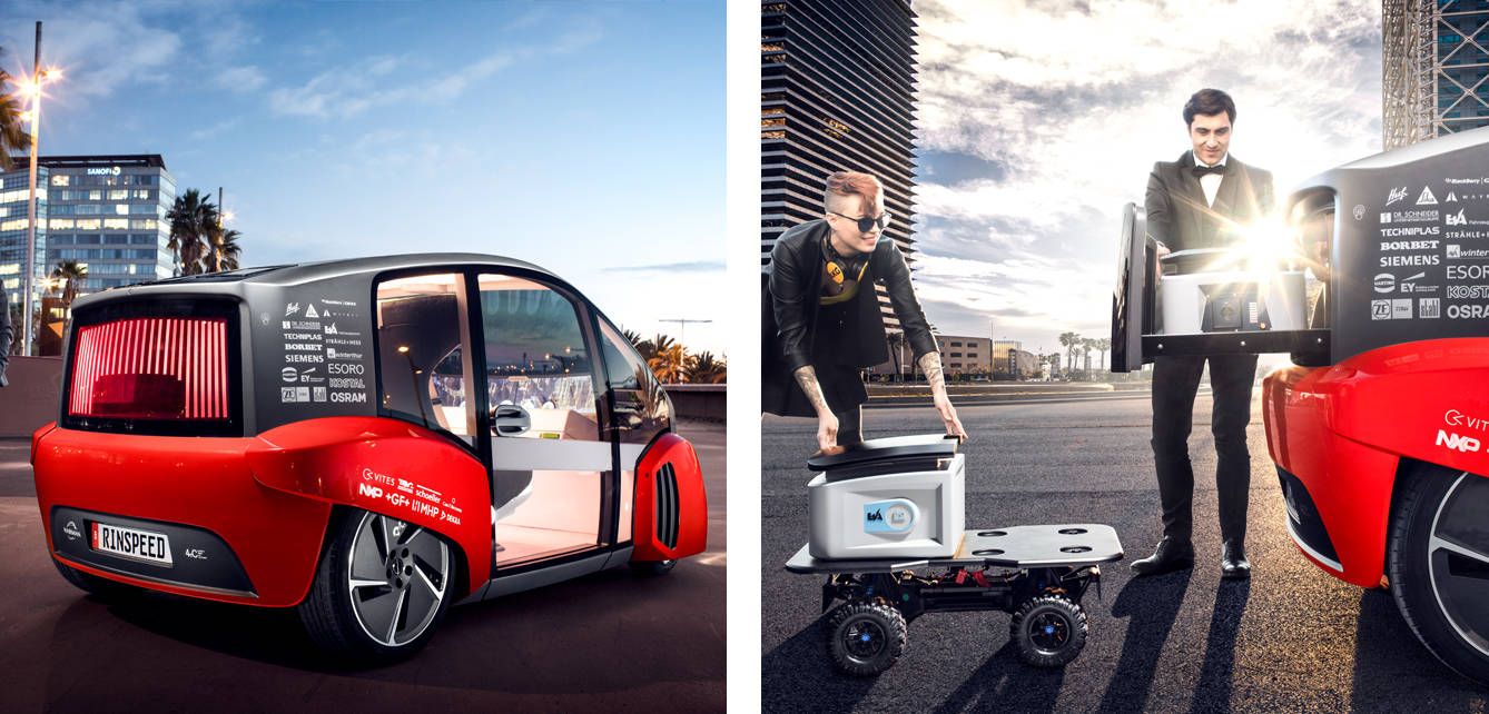 Rinspeed es un coche eléctrico de dos plazas; una apuesta por hacer un futuro más sostenible. 
