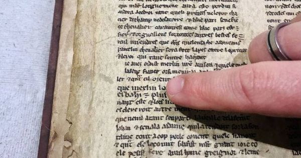 Foto: El nombre de Merlín aparece en los siete manuscritos encontrados (Foto: Universidad de Bristol)