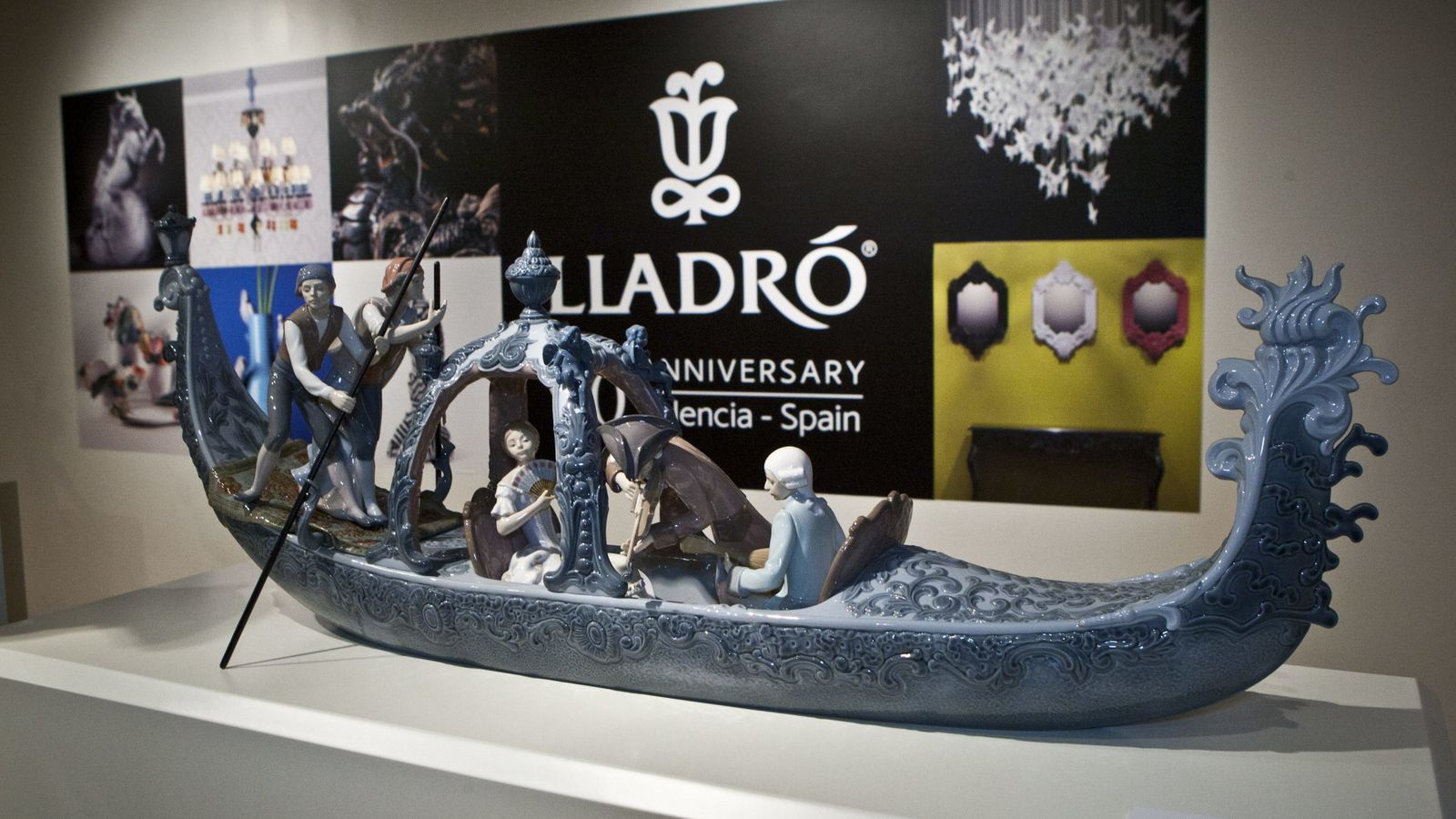 Foto: Una de las piezas expuestas en el acto de celebración del 60 aniversario de la firma española Lladró. (EFE)