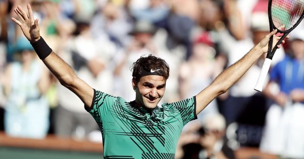 Foto: Roger Federer tras ganar en Indian Wells. (EFE)