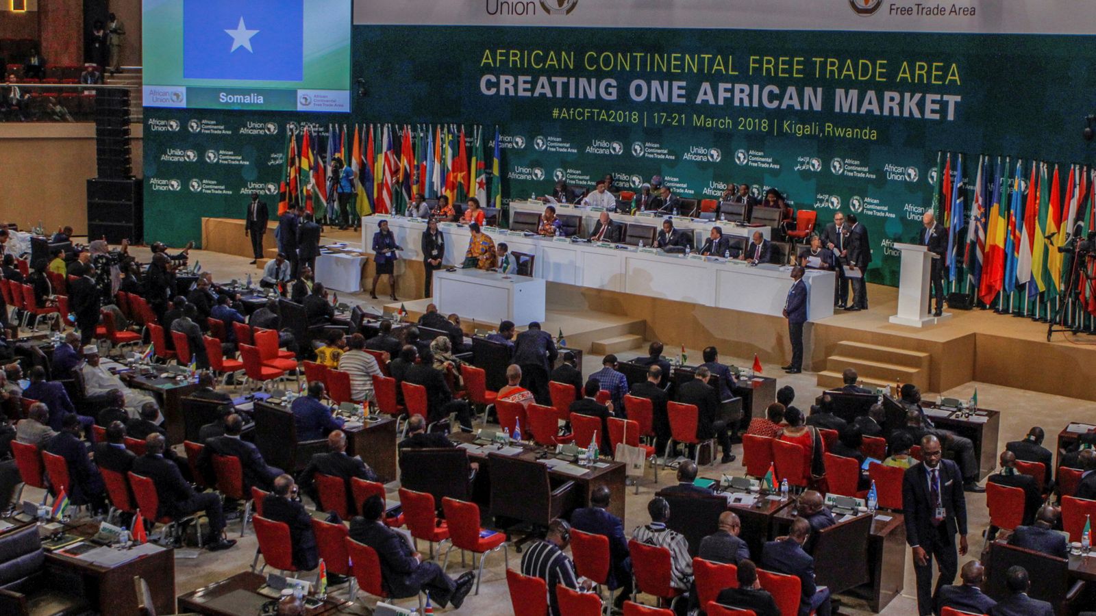 Foto: Líderes africanos, este miércoles, en la firma del Pacto de Libre Comercio. (Reuters)