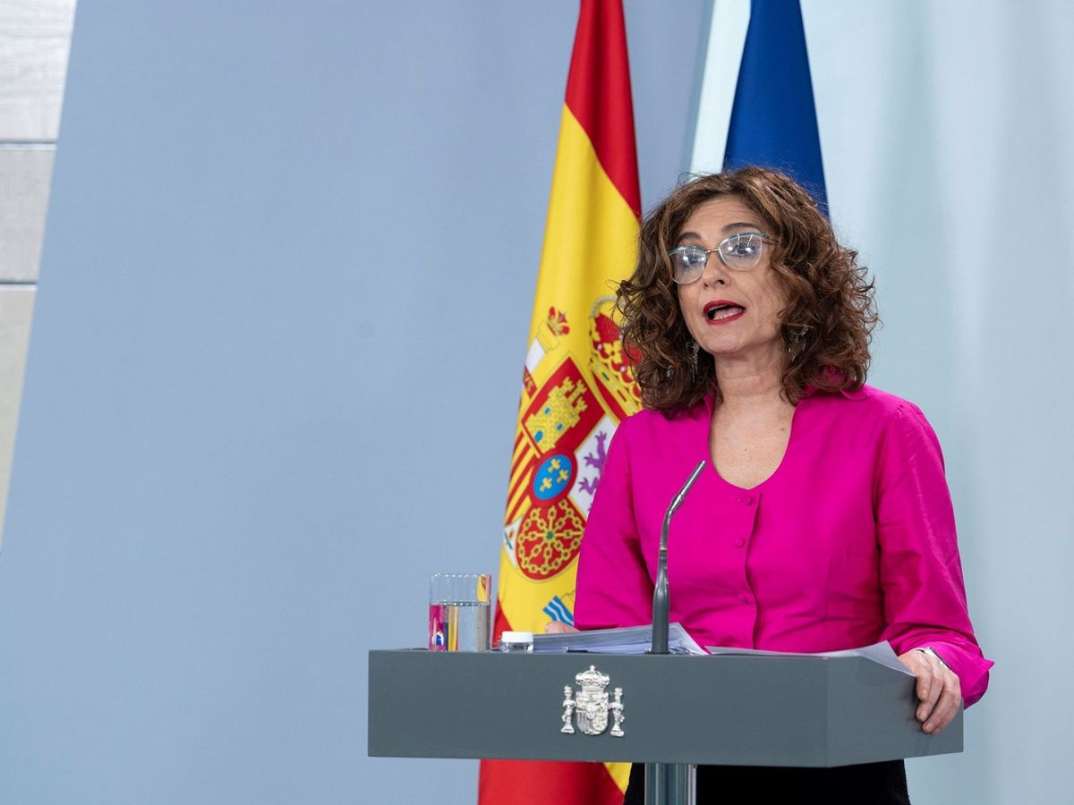 Foto: La ministra de Hacienda y portavoz del Gobierno, María Jesús Montero, durante una rueda de prensa en Moncloa. (EFE)