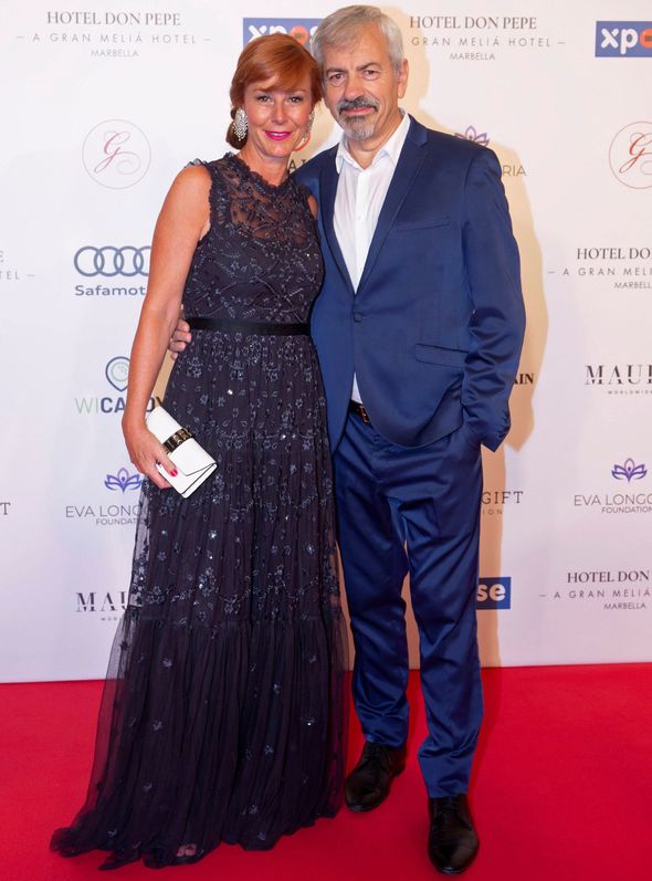 El presentador Carlos Sobera y su mujer, Patricia Santamarina. (EFE)
