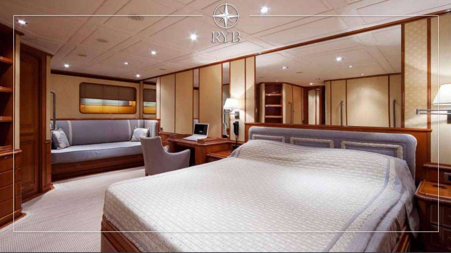 La suite principal de la embarcación. (Royal Yacht Brokers)