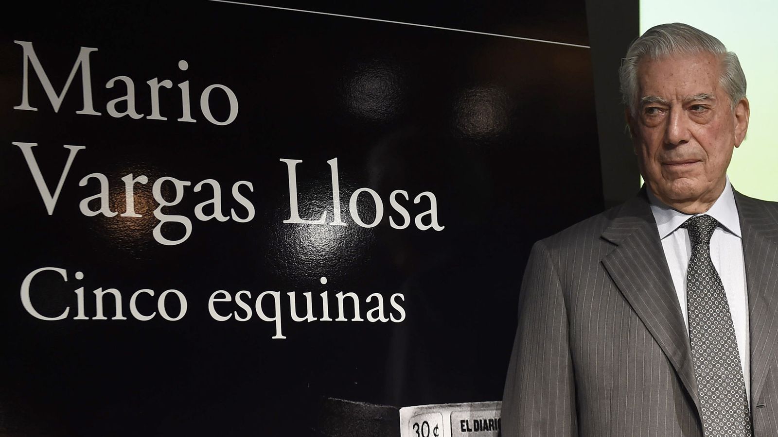 Foto: Mario Vargas Llosa, en la presentación de su último trabajo, 'Cinco esquinas'.
