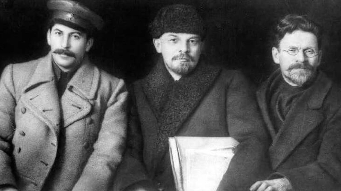 Stalin, Lenin y Trotski. (Cedido)