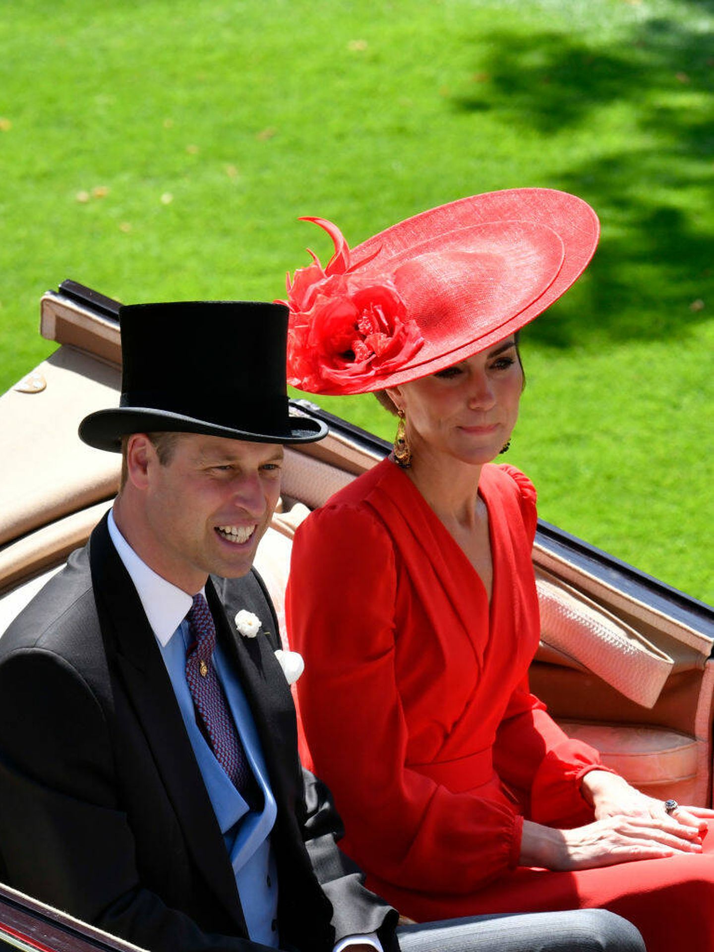 El príncipe Guillermo y Kate Middleton, en Ascot. (Getty)