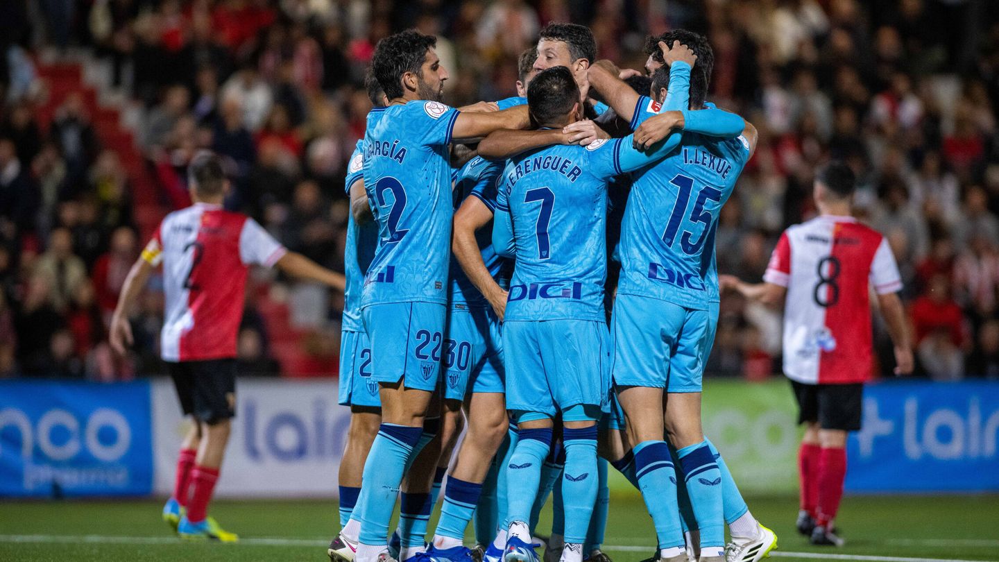 El Athletic celebra un gol en Copa. (AFP7)