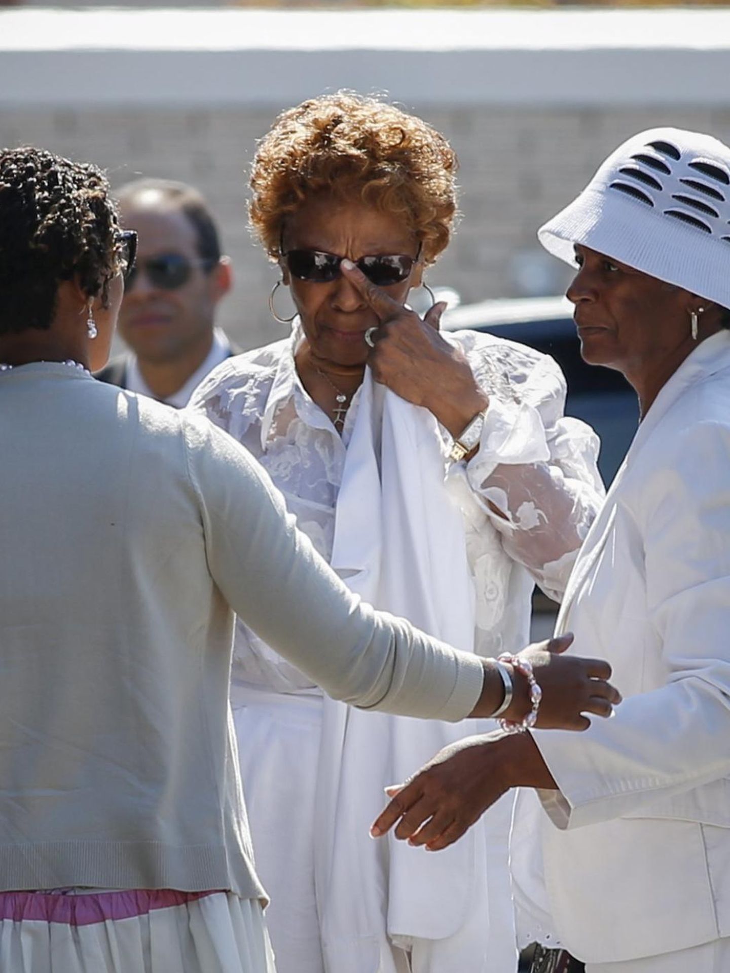 Cissy Houston, en el funeral de su nieta  Bobbi Kristina Brown en Nueva Jersey en 2015 (Reuters/Eduardo Munoz)