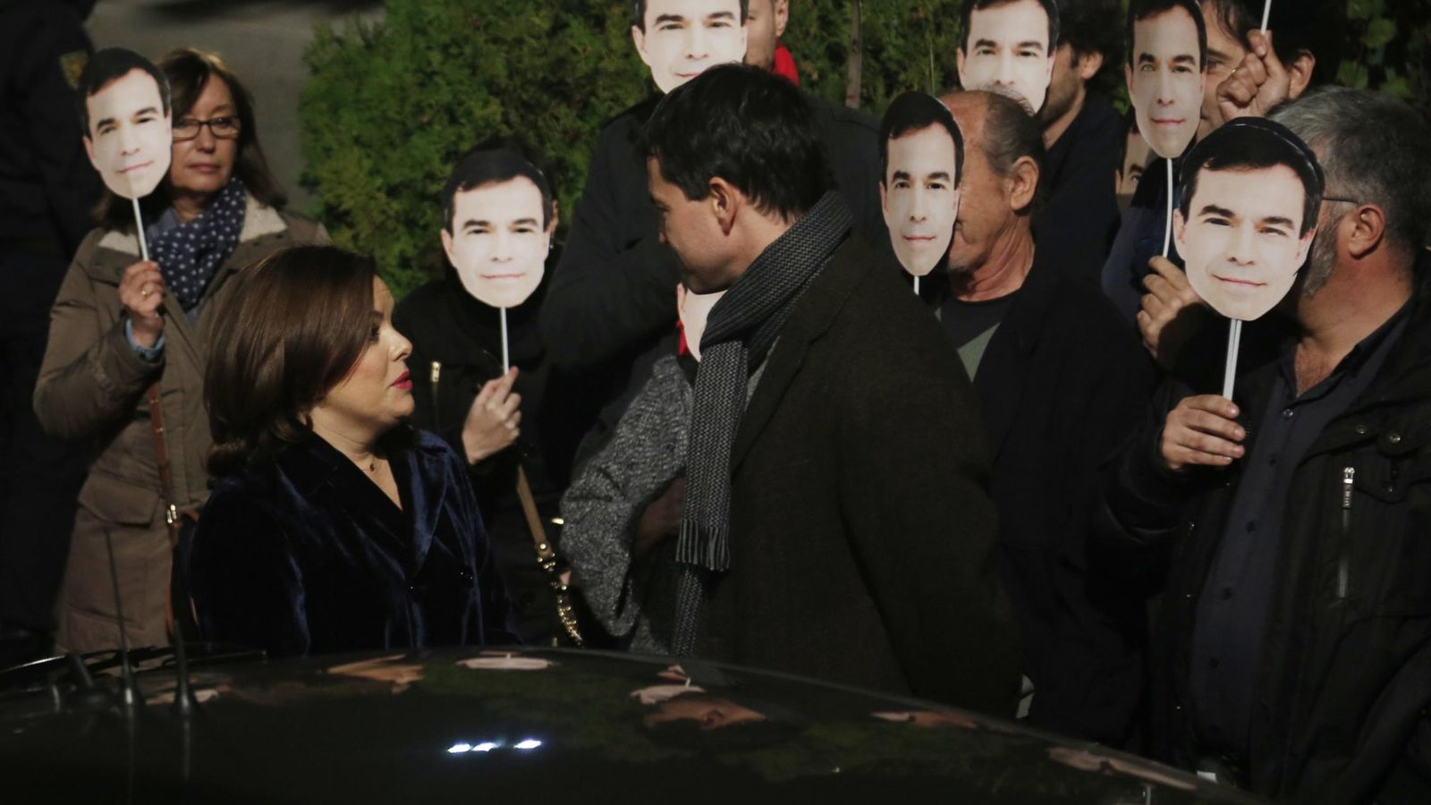 Foto: La vicepresidenta del Gobierno, Soraya Sáenz de Santamaría, a su llegada al debate electoral. (Cordon Press)