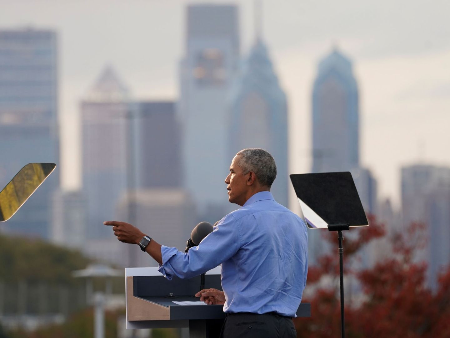 Mitin de Obama en Filadelfia. (Reuters)