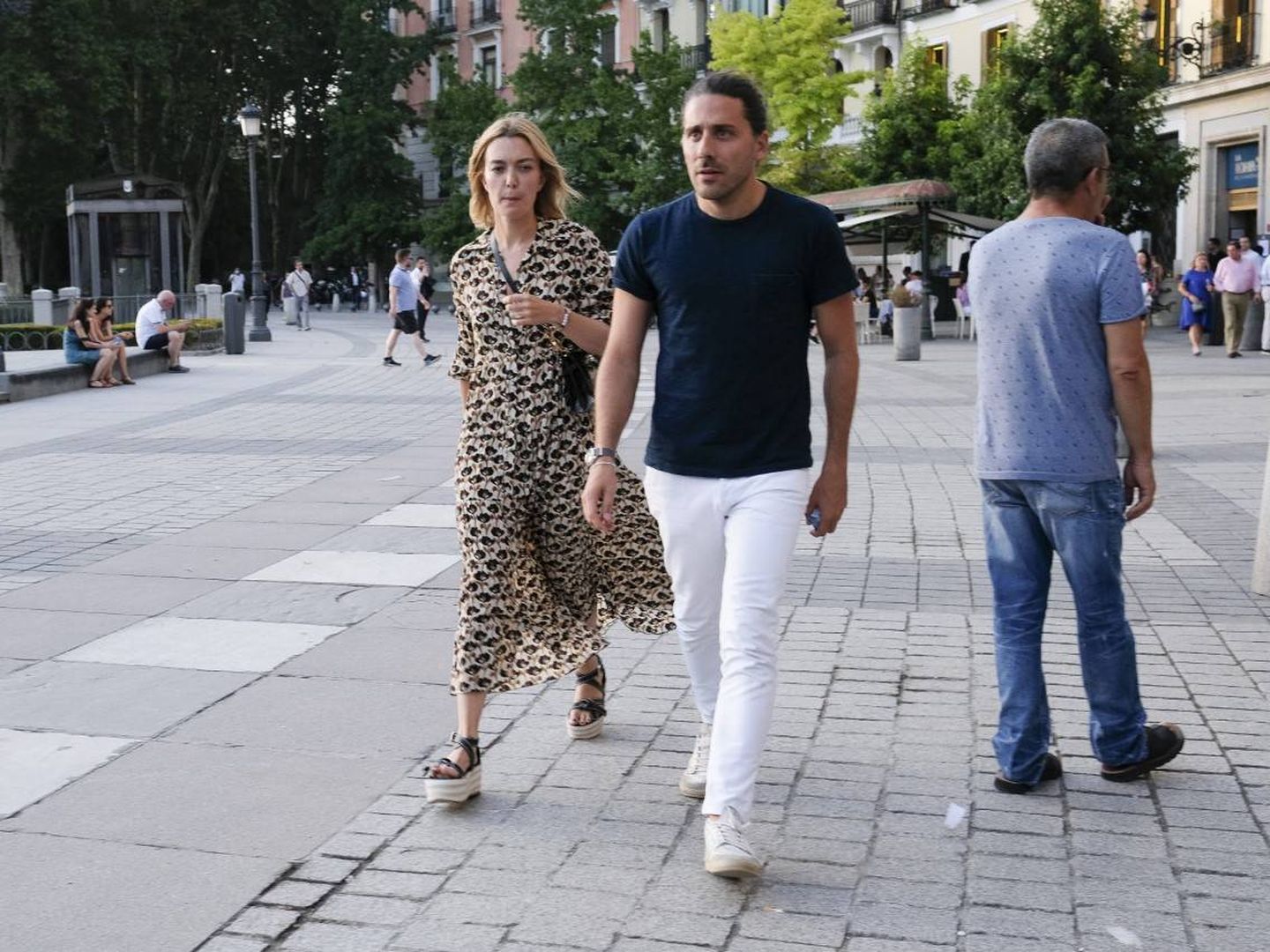 Marta Ortega y Carlos Torretta juntos y con looks coordinados. (Getty)