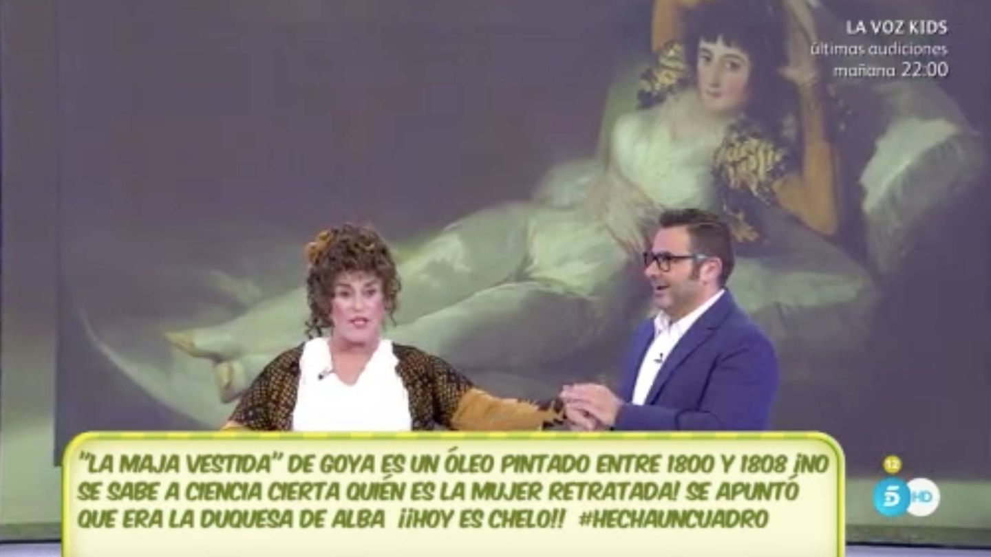 Chelo García Cortés como 'La maja vestida' en 'Hechos un cuadro' (Telecinco)