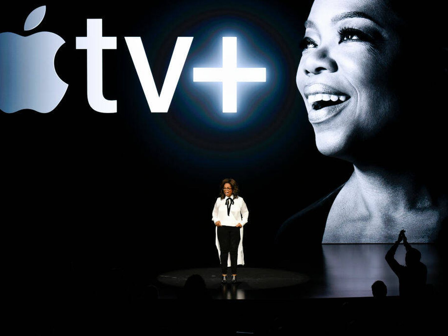 Oprah Winfrey, en un acto de Apple TV. (Getty)