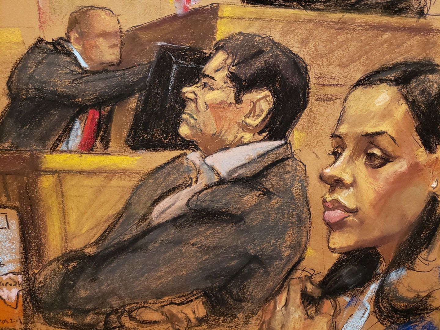 Emma Coronel, la esposa del 'Chapo', observa el proceso contra su marido. (EFE)