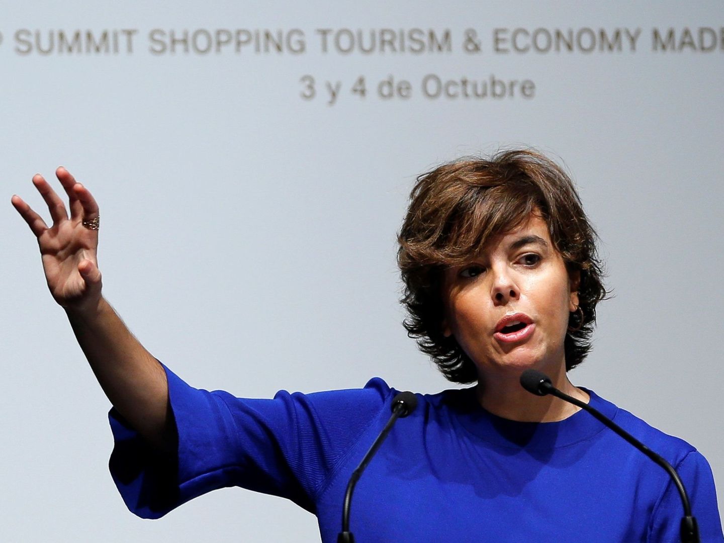 La vicepresidenta del Gobierno, Soraya Sáenz de Santamaría, la pasada semana en Madrid. (EFE)