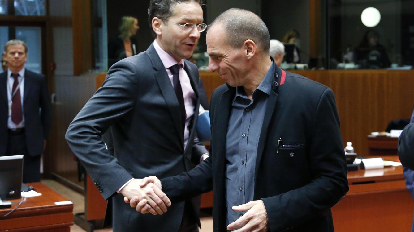 Foto: El presidente del Eurogrupo, Jeroen Dijsselbloem, y el ministro de finanzas griego, Yanis Varoufakis (Reuters)