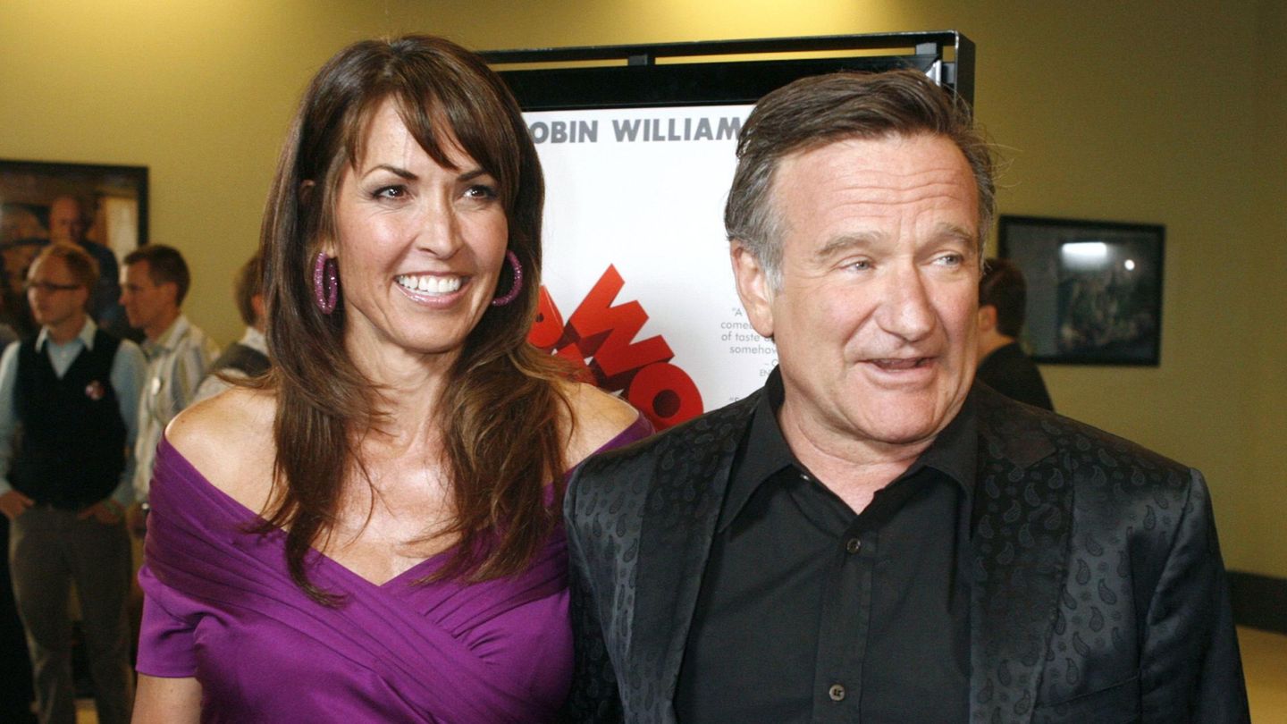 Robin Williams y Susan Schneider.(Reuters/Fred Prouse)
