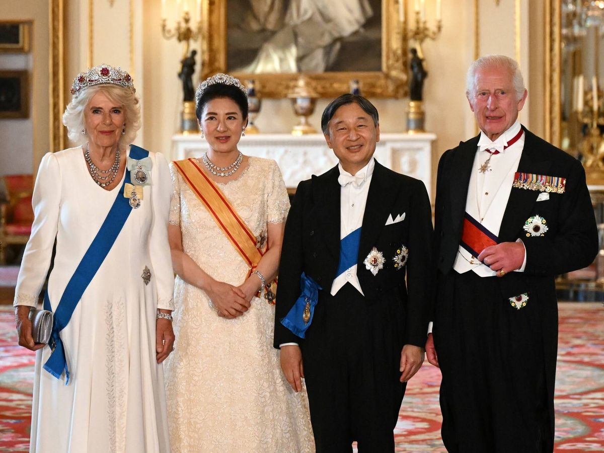 Foto:  Carlos III y Camila junto a Naruhito y Masako de Japón. (Gtres)