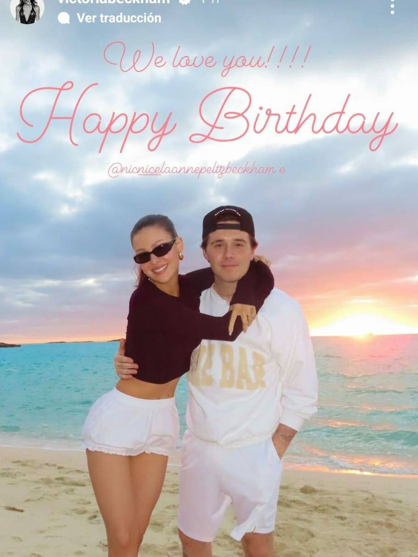 La felicitación de Victoria por el cumpleaños de Nicola. (Instagram/@victoriabeckham)
