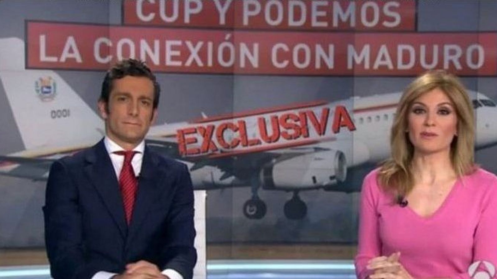 Foto: Sandra Golpe y Álvaro Zancajo presentan la exclusiva del viaje de la CUP y Podemos a Venezuela en Antena 3