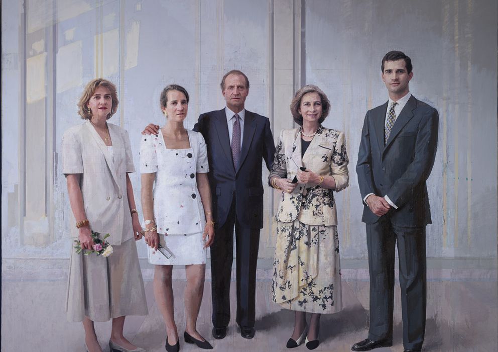 Foto: El cuadro de Antonio López que ha levantado tanta atención: 'La familia de Juan Carlos I', 1994-2014