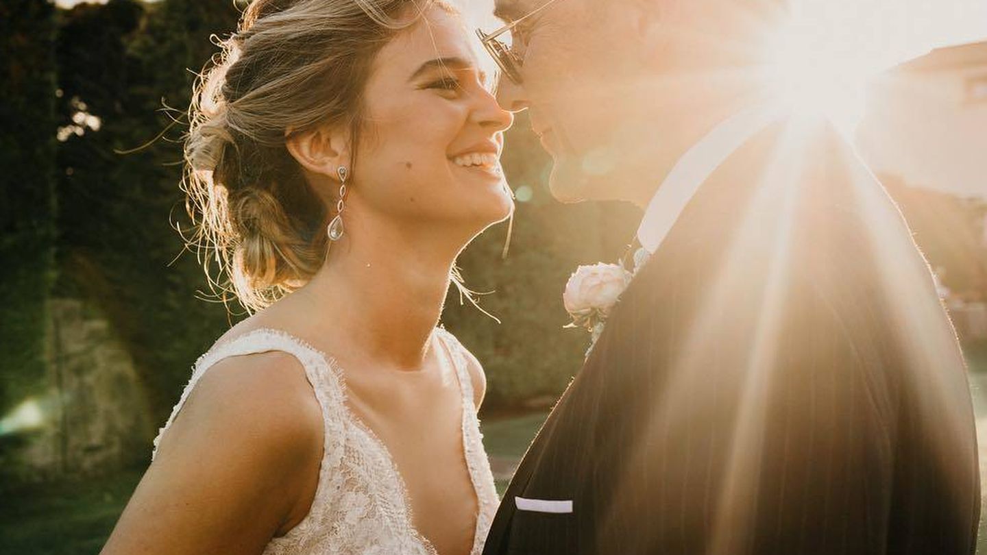 Laura Escanes y Risto Mejide el día de su boda. (Instagram)