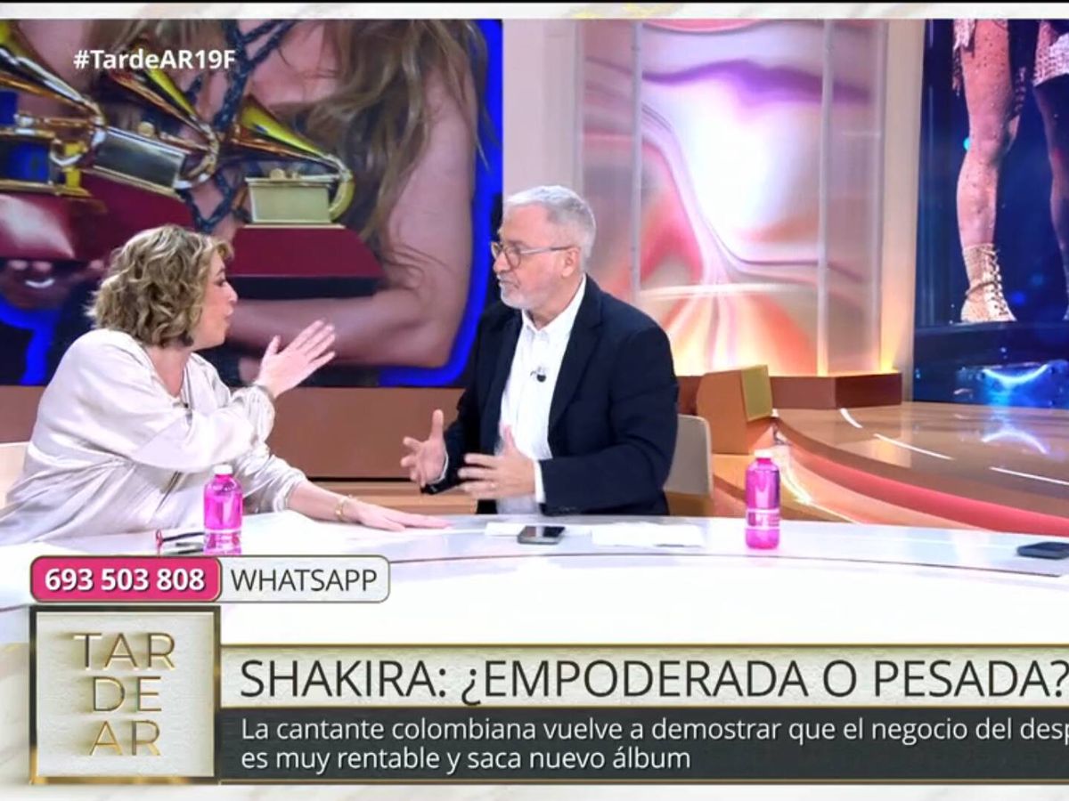 Foto: Susana Díaz y Javier Sardá discuten en 'TardeAR'. (Mediaset)