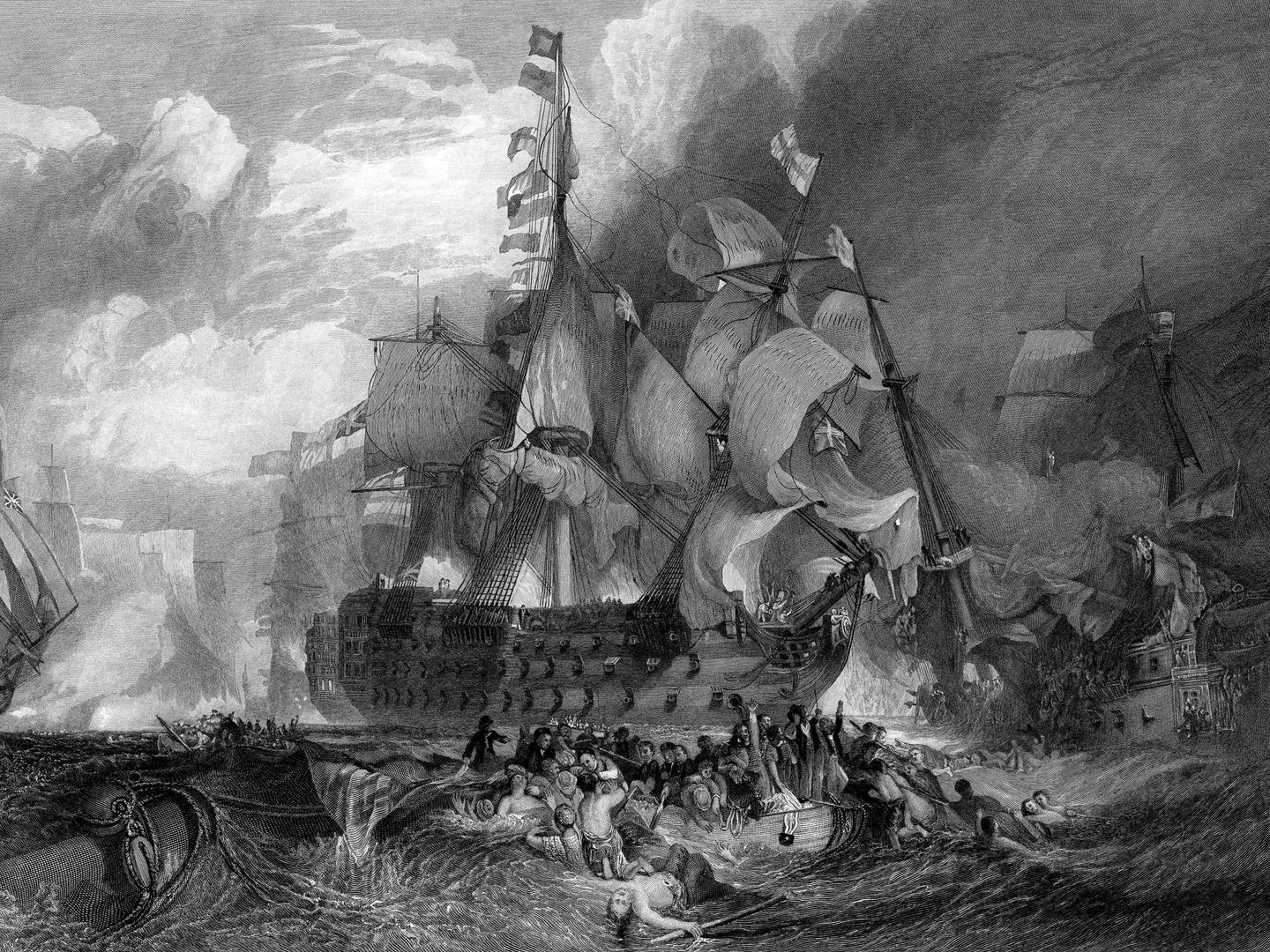 Ilustración de la Batalla de Trafalgar (Fuente: iStock)