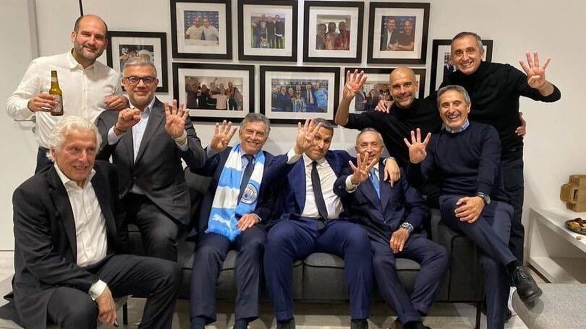 La foto de Guardiola celebrando la goleada del Manchester City que no gustará al madridismo