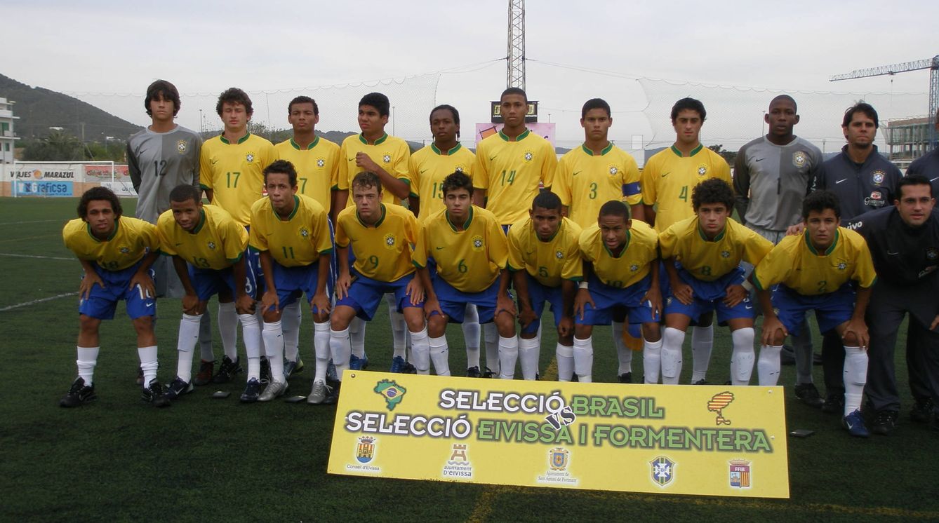 Neymar y Coutinho, en las categorías inferiores de Brasil. (David Ruiz) 