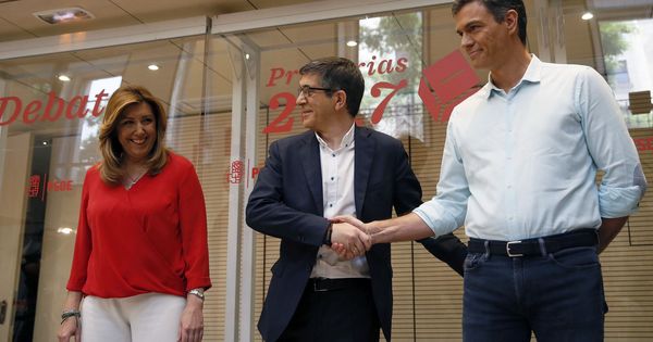 Foto: Los candidatos a la Secretaría General del PSOE, Susana Díaz (i), Patxi López (c) y Pedro Sánchez. (EFE)