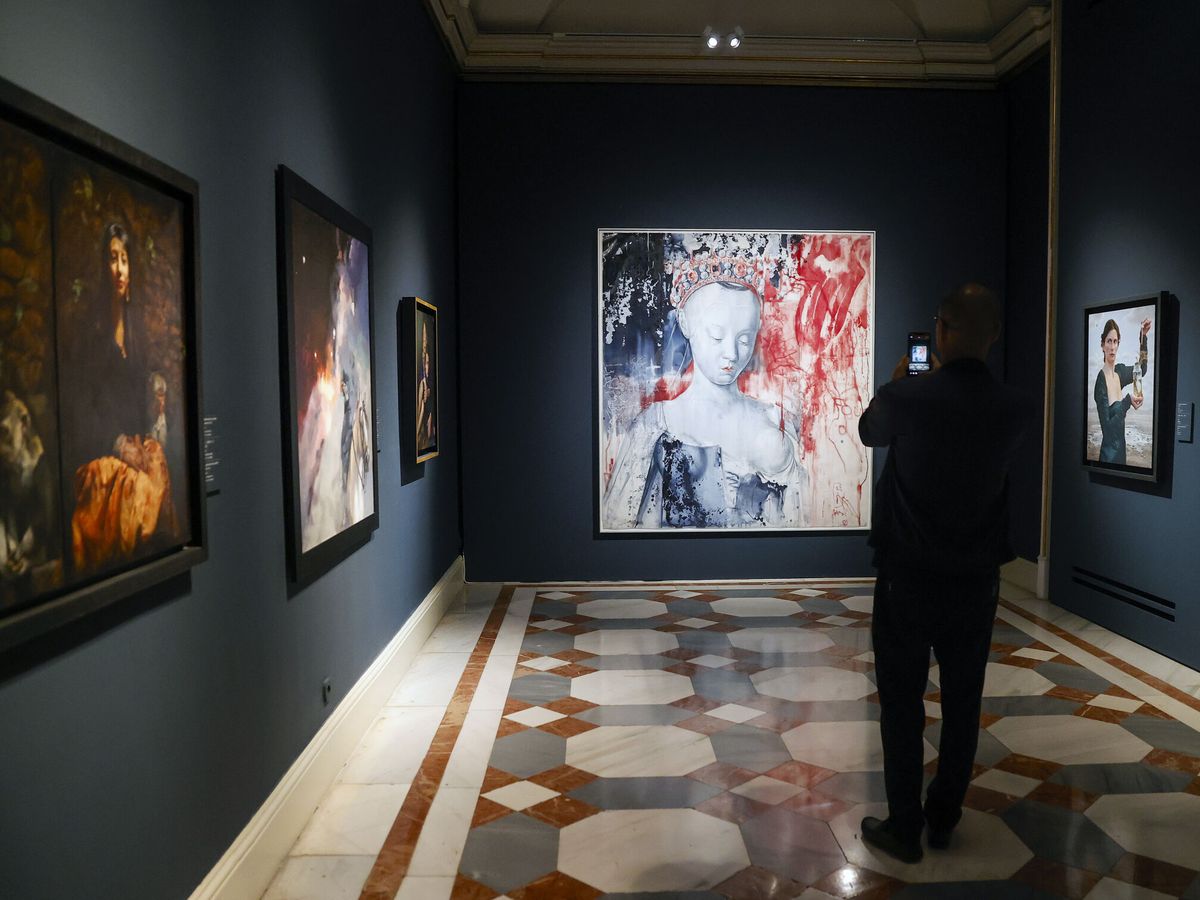 Foto: La exposición 'Más allá del realismo, arte figurativo de China y España' en el Palacio Real, en Madrid. (EFE/J.P. Gandul)