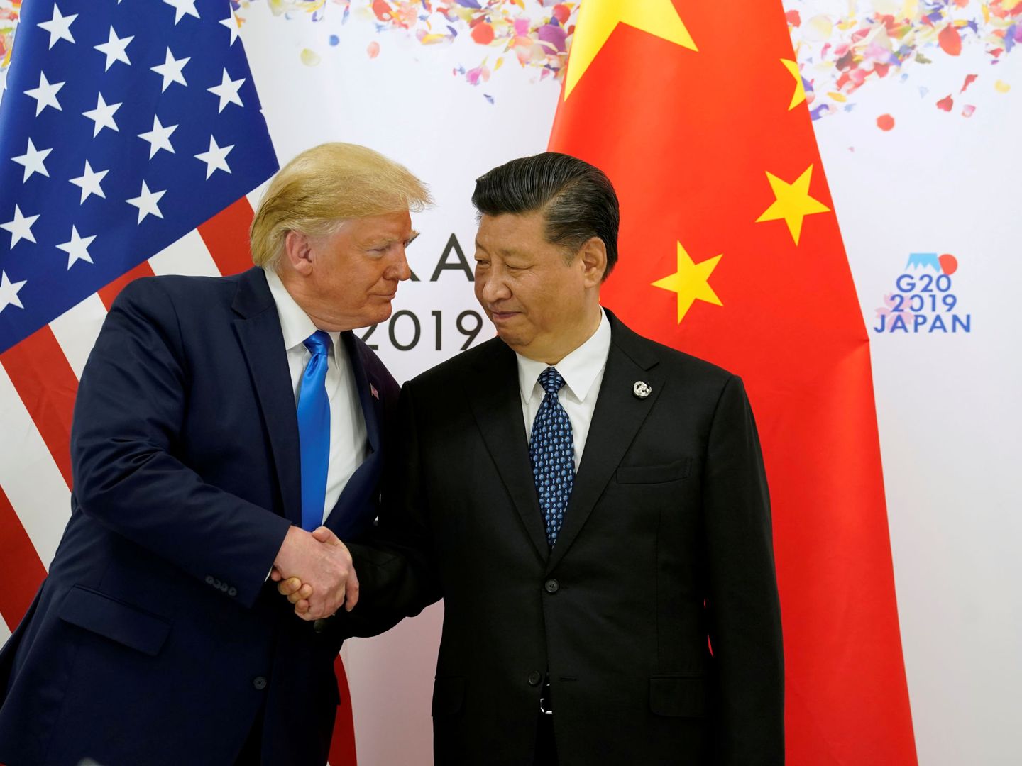 Xi Jinping y Donald Trump en el G20 de Osaka, Japón, en 2019. (Reuters)