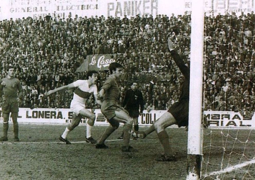 Foto: Gol del Elche en el partido de la temporada 1968-69, que finalizó con victoria local por 1 a 0.