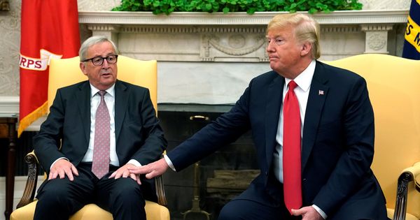 Foto: El presidente de la Comisión Europea, Jean-Claude Juncker, con el presidente estadounidense, Donald Trump. (Reuters)