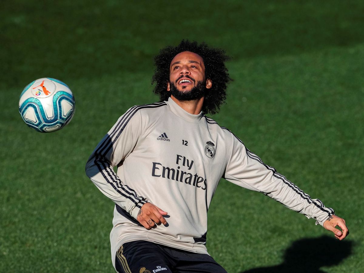 Foto: Marcelo en un entrenamiento reciente del Real Madrid. (EFE)
