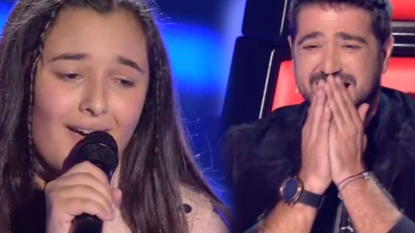 Rocío consigue emocionar a Orozco en 'La Voz Kids' (Mediaset España)