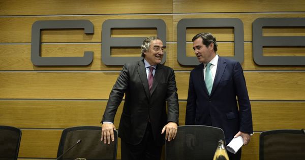 Foto: Los presidente de CEOE y Cepyme, Juan Rosell (i) y Antonio Garamendi. (EFE)