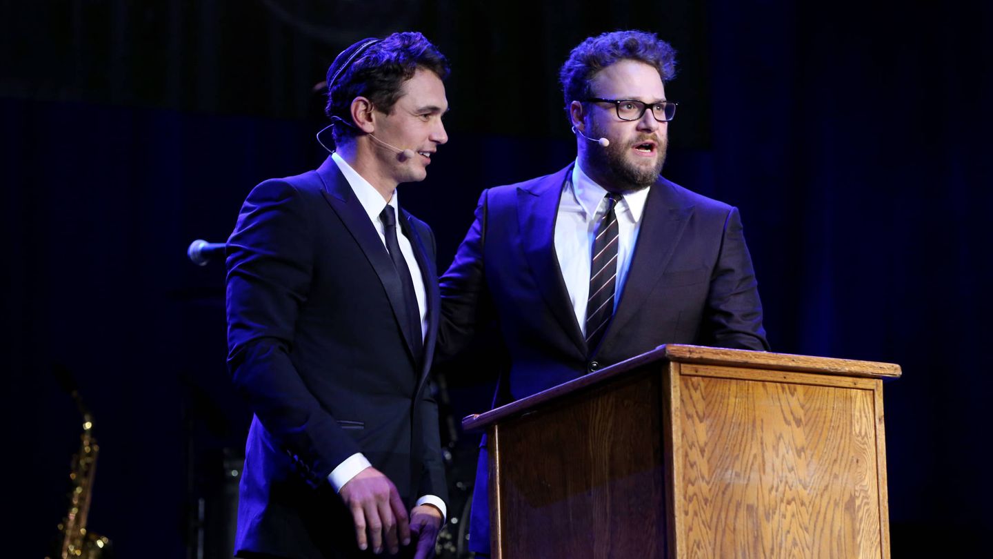  El actor, junto a Seth Rogen en 2015. (Getty)